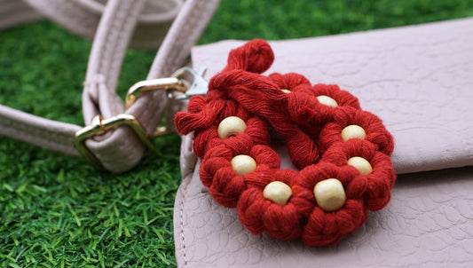 Macrame Keychain - Blue