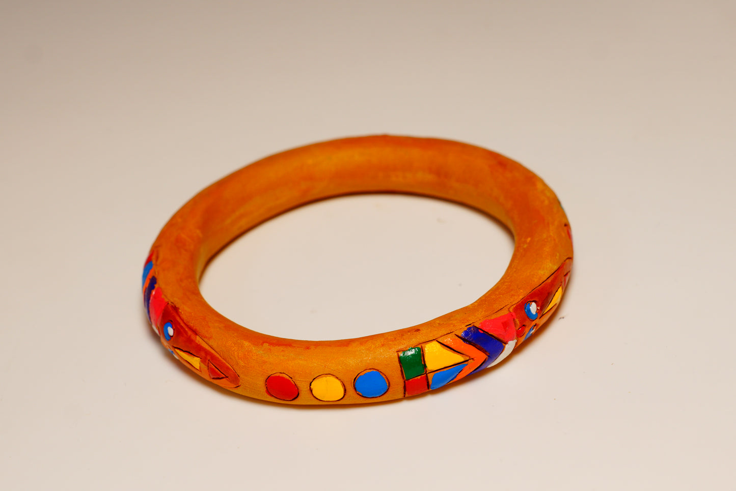 Handcrafted Terracotta Beige multicolor Bangle