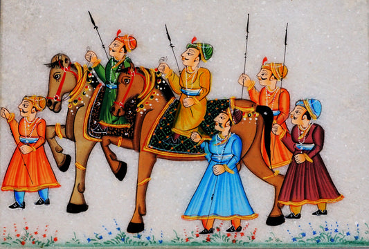 Mughal Procession Painting - Horse