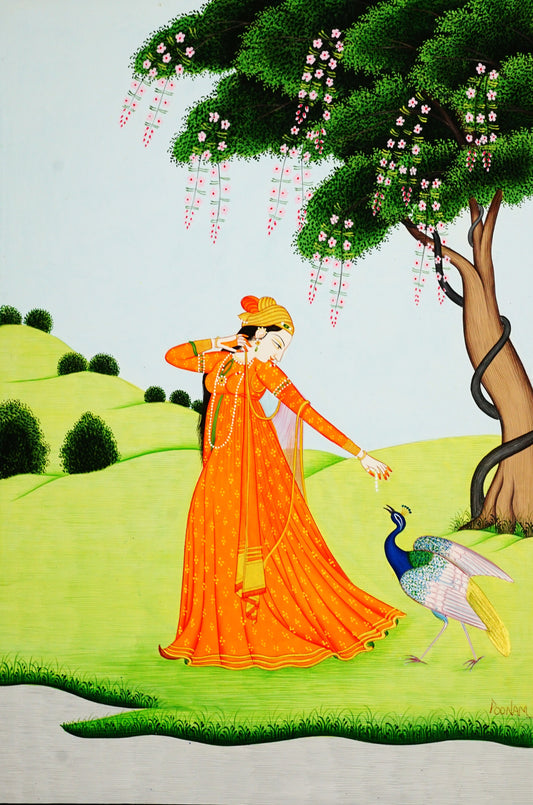 Princess Dancing Traditional Hand Painting