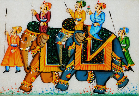 Mughal Procession Painting - Elephant